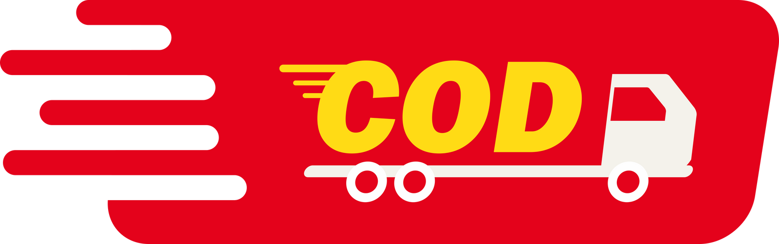 Cash on Delivery Text Yellow
